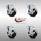 Service Caster 4 Inch SS Hard Rubber Wheel Swivel Top Plate Caster Set with Brake SCC SCC-SS20S414-HRS-TLB-4 - alternate 1